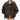 BROWN LEATHER JACKET WITH EMBOSSED BUTTERFLY
