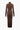 BROWN LONG-SLEEVED TURTLENECK DRESS WITH KNOTTED WAIST - CASUAL DRESS