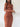 BROWN MARBLE-PATTERNED LONG SLEEVE BODYCON DRESS