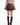 BROWN PLEATED MINI SKIRT HEART BUCKLE