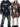 BROWN STAR PATTERN LONG SLEEVE PULLOVER WITH RIPPED COLLAR