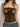BROWN STRAPLESS TOP WITH GOLD FLORAL ACCENTS CASUAL LOOSE FIT - Sweetheart Supplies