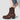 BROWN SUEDE COWBOY BOOTS WITH STAR CUTOUTS