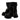 BROWN VEGAN LEATHER HIGH SHAFT BOOTS WITH METAL STRAP
