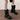 BROWN VEGAN LEATHER HIGH SHAFT BOOTS WITH METAL STRAP