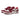 BURGUNDY AND WHITE LOW-TOP SNEAKERS WITH WORLDWIDE SHIPPING - Sweetheart Supplies
