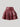 BURGUNDY FAUX LEATHER MINI SKIRT TIERED ASYMMETRICAL