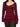 BURGUNDY V-NECK LONG SLEEVE TOP