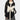 BUTTERFLY PATCHWORK FLEECE JACKET BROWN AND BLACK
