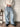 1pc American Distressed Washed Loose Fit Jeans