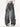 High-Waist Denim Cargo Pants