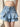 High-Waisted Ruffled Denim Mini Skirt