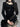 Dark Gothic Lace-Trimmed Long Sleeve Top
