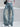 Y2K Style Washed Faux Denim Cargo Pants