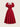 Elegant Red Lace-Up Fit dress