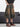 CHAIN DETAIL DENIM CULOTTES LOOSE FIT SOLID COLOR