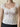 CHERRY-PATTERNED TOP WITH LACE TRIM SLIM FIT V-NECK