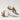 CHUNKY SOLE SNEAKER BROWN AND WHITE MAN MADE LOW TOP