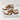 CHUNKY SOLE SNEAKER BROWN AND WHITE MAN MADE LOW TOP