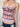 COLOR BLOCK BANDEAU TOP TARTAN WOVEN