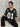 CONTRAST MESH PULLOVER WITH V-NECK AND PRINT PLACKET FOR MEN