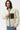 CREAM FLEECE JACKET WITH LIGHTWEIGHT ADJUSTABLE FIT