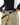 CRESCENT MOON BLACK LEATHER BELT CELESTIAL ELEGANCE