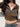 CROPPED BROWN ZIP-UP HOODIE WITH LOOSE FIT HIGH COLLAR