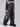 Loose Fit Wide Leg Jeans with Pink Floral Print