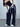 DARK BLUE TRACK PANTS WITH Y2K STRAIGHT LEG FIT