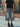 DENIM CULOTTES WITH BELT BUTTON FLY STRAIGHT LEG
