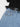 DENIM CUTOUT PANTS BLACK AND BLUE HALF DENIM JEANS