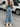 DENIM MERMAID SKIRT HIGH STRETCH COTTON BLEND