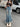 DENIM MERMAID SKIRT HIGH STRETCH COTTON BLEND
