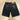 DENIM PRINT SHORTS WITH CARTOON DOG DESIGN