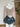 DENIM RUFFLE MINI SKIRT WITH BOW IN DENIM BLUE - BLUE JEAN STYLE