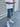 DENIM SHORTS WITH SPIDER AND WEB DESIGN - JEANS BAGGY FIT