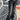 DISTRESSED BLACK DENIM RUFFLE-HEM JEANS LOW RISE FLARE