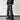 DISTRESSED BLACK PATCHWORK JEANS WITH PERFECT FIT FOR CAREFREE MOVEMENT