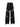 DISTRESSED BLACK WIDE-LEG JEANS MID WAIST LONG PANTS