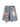 DISTRESSED DENIM SHORTS WITH FLORAL LACE INSERTS MID WAIST RIPPED STRAIGHT LEG