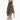 DISTRESSED DENIM SKIRT WITH PLAID INSERTS FOR CASUAL WEAR