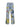DISTRESSED EMBROIDERED DENIM JEANS WITH MID WAIST STRAIGHT LEG FIT