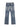 DISTRESSED FLARED DENIM JEANS WITH SPLASHING INK MICRO DESIGN