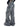 DISTRESSED GRAY DENIM CARGO PANTS WITH MID WAIST DESIGN ELEMENTS