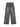 DISTRESSED GRAY DENIM CARGO PANTS WITH MID WAIST DESIGN ELEMENTS