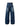 DISTRESSED WIDE-LEG DENIM JEANS MID WAIST LONG PANTS