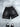 DRAWSTRING SHORTS BLACK COTTON BLEND KNIT