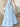 Summer Blue Floral A-Line Skirt