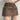 FAUX FUR MINI SKIRT BROWN SPRING SUMMER